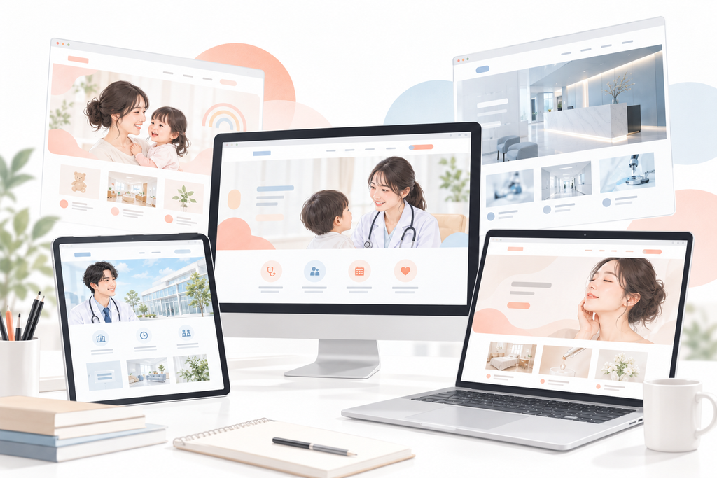 クリニックや歯科医院など幅広いテイストのWebサイトデザイン